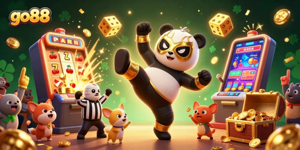 Experience exciting gameplay at go88 with vibrant 3D characters and dynamic casino elements bursting with joy.
