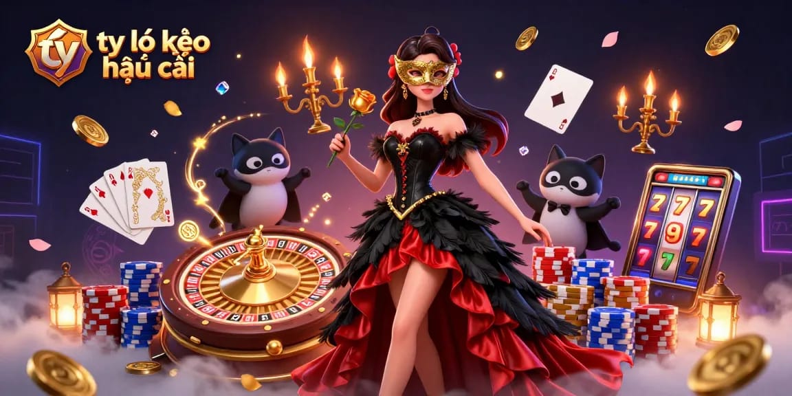 Experience thrilling betting with tỷ lệ kèo nhà cái amidst a stunning casino scene.