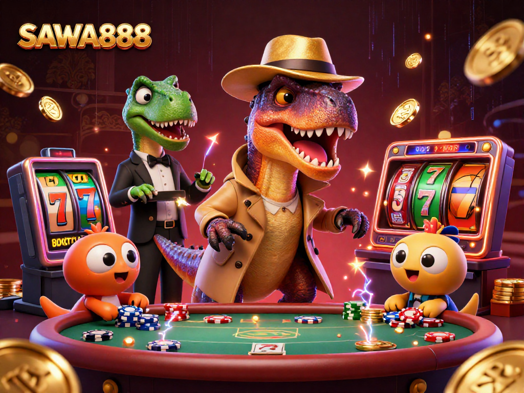 Experience winning spins at SAWA888 with a velociraptor card counter and thrilling casino action.