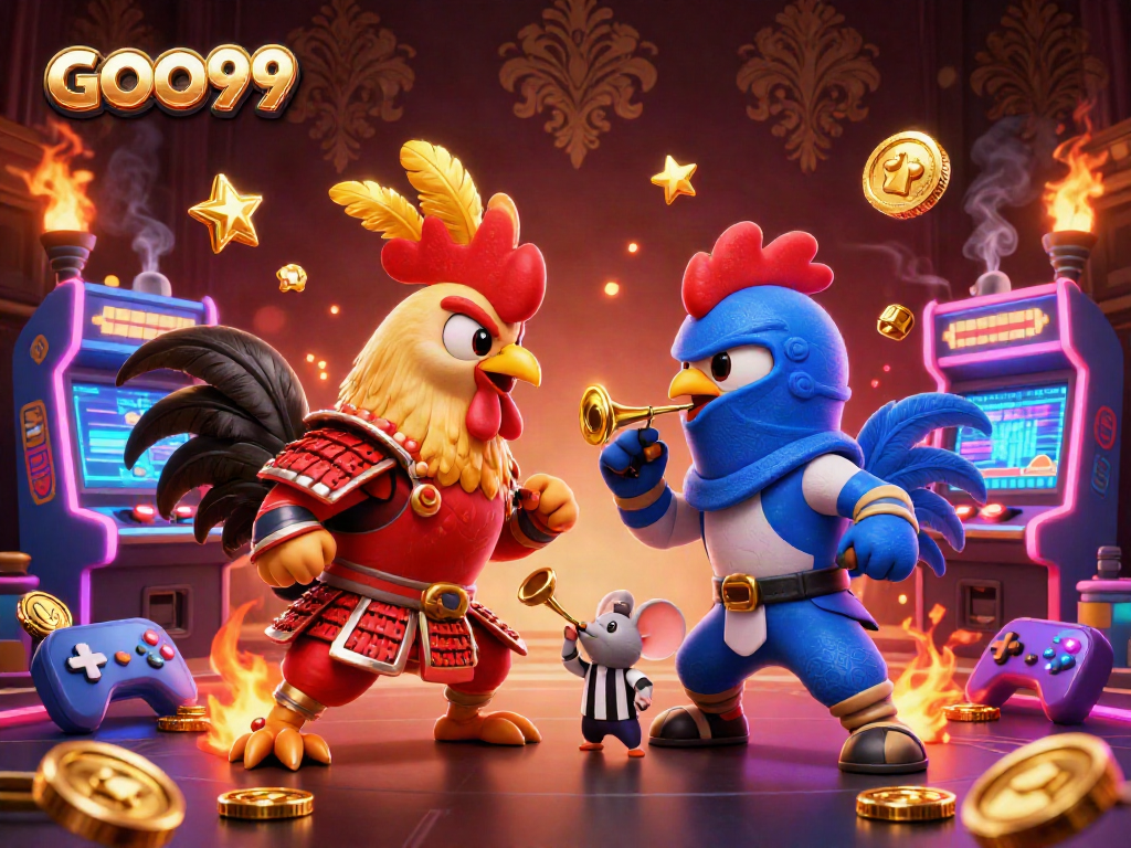 Engage with GOO99 through vivid multiplayer action featuring roosters and arcade elements.