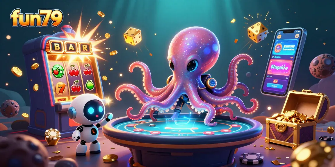 Experience fun79 thrills with an alien octopus and poker action in captivating 3D!