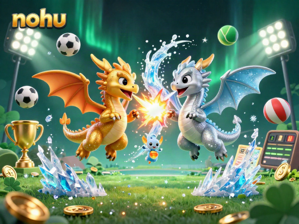 Experience nohu's thrilling sports betting with dynamic dragons and vibrant game elements.