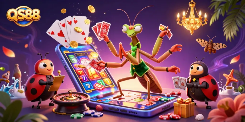 Experience exciting gameplay at QS88 with a giant mantis card sharp and vibrant slot games.