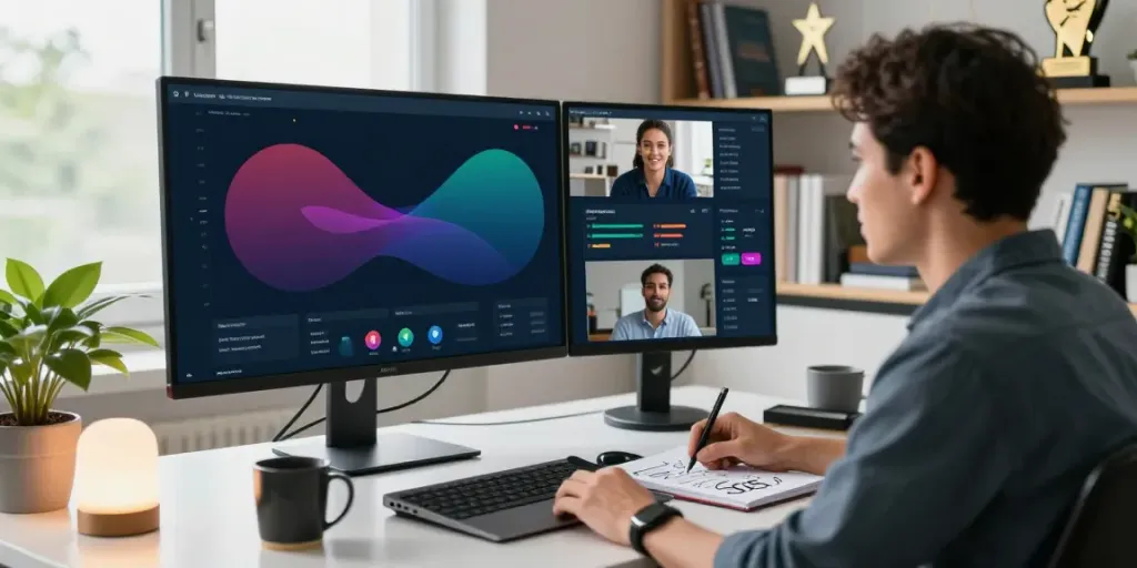 SEO specialist using instant indexing tools in a digital marketing workspace