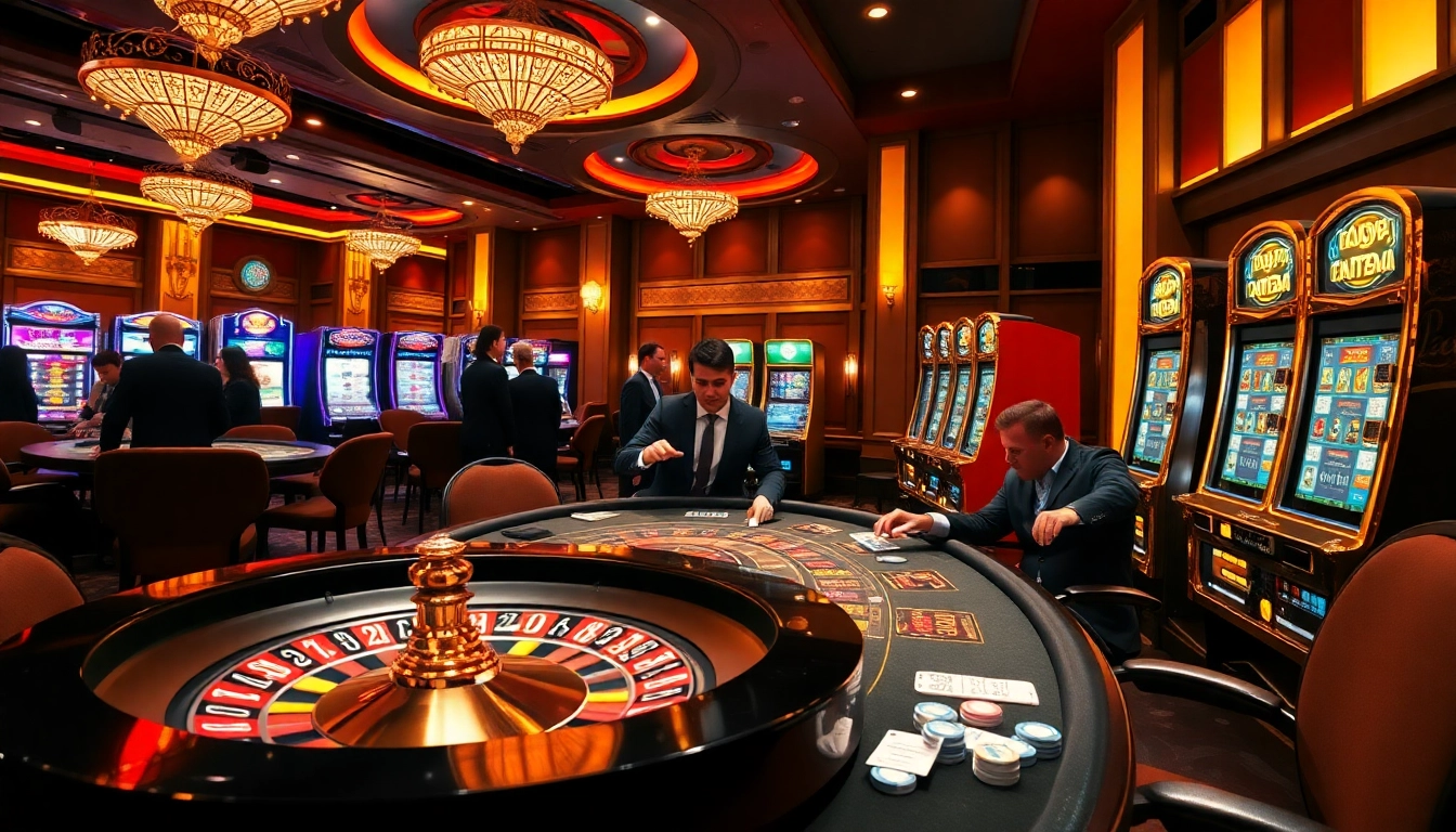 Experience thrilling gameplay at ZX88 with a vibrant casino atmosphere, featuring tables and slot machines.