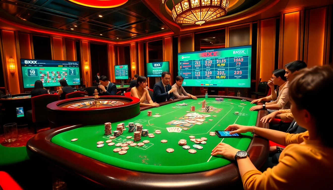 Experience the excitement of gambling at 8XX with high-stakes poker and roulette in a luxurious casino setting.