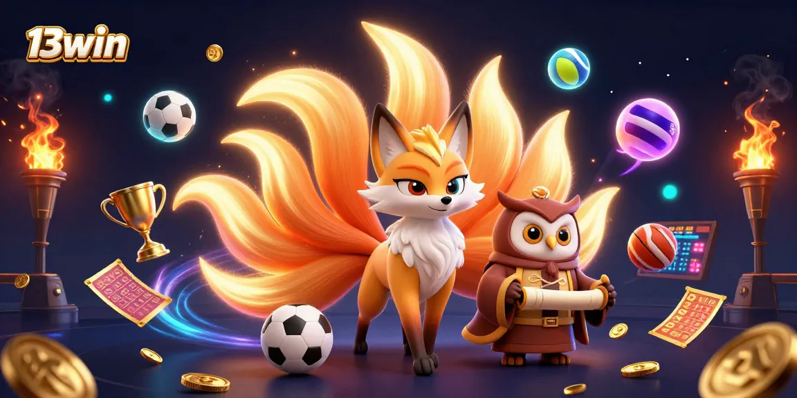 Experience the colorful world of 13win with vibrant characters and dynamic gaming elements in this thrilling casino scene.