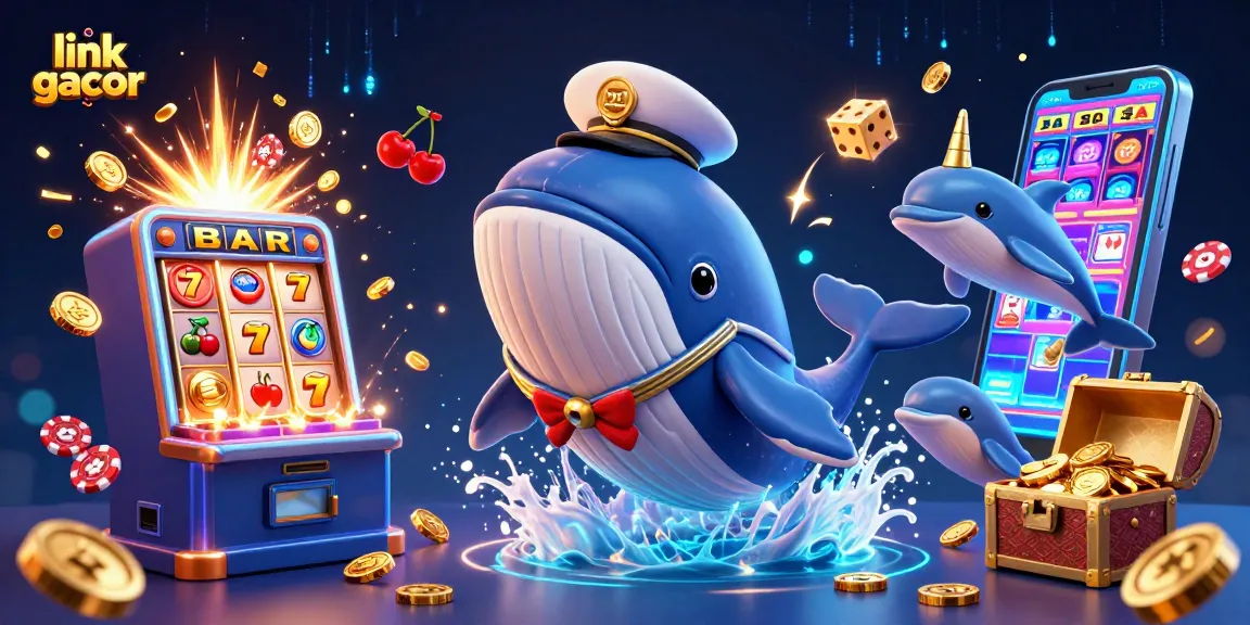 Experience thrilling luck with link gacor featuring a vibrant casino scene of 3D characters.