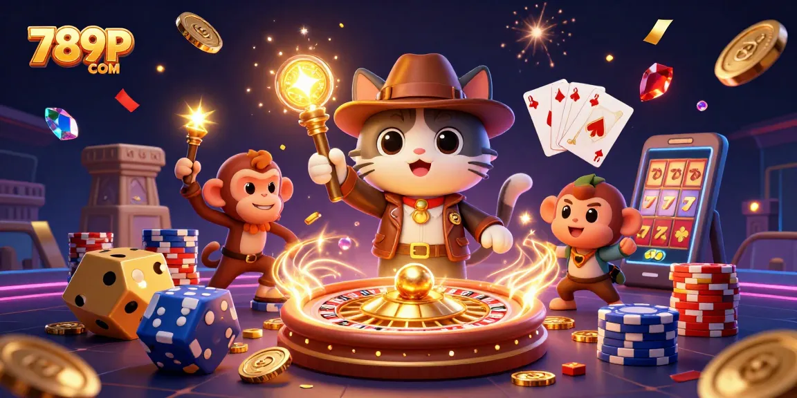 Win big at 789P COM with vibrant casino adventures, featuring a playful archaeologist and treasure!