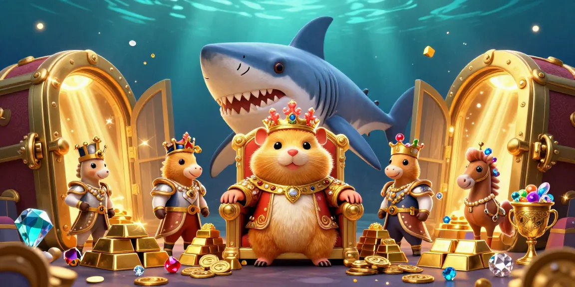 Experience thrilling action at gg88 with a golden hamster king reigning over treasure-filled battles.