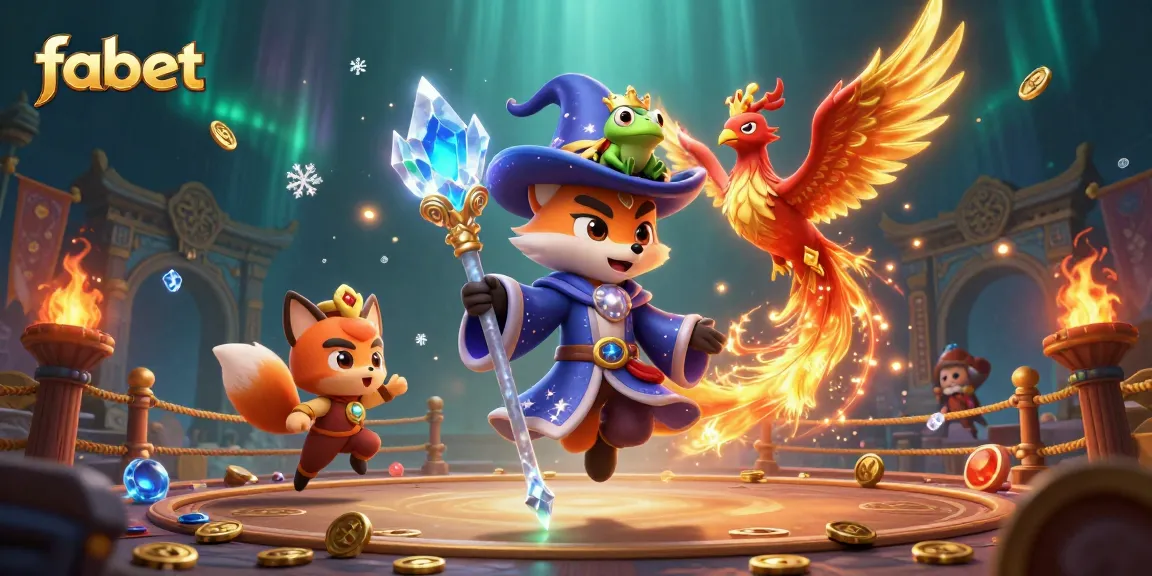 Fabet online casinos offer thrilling game gameplay with a mystical wizard fox and a phoenix companion.
