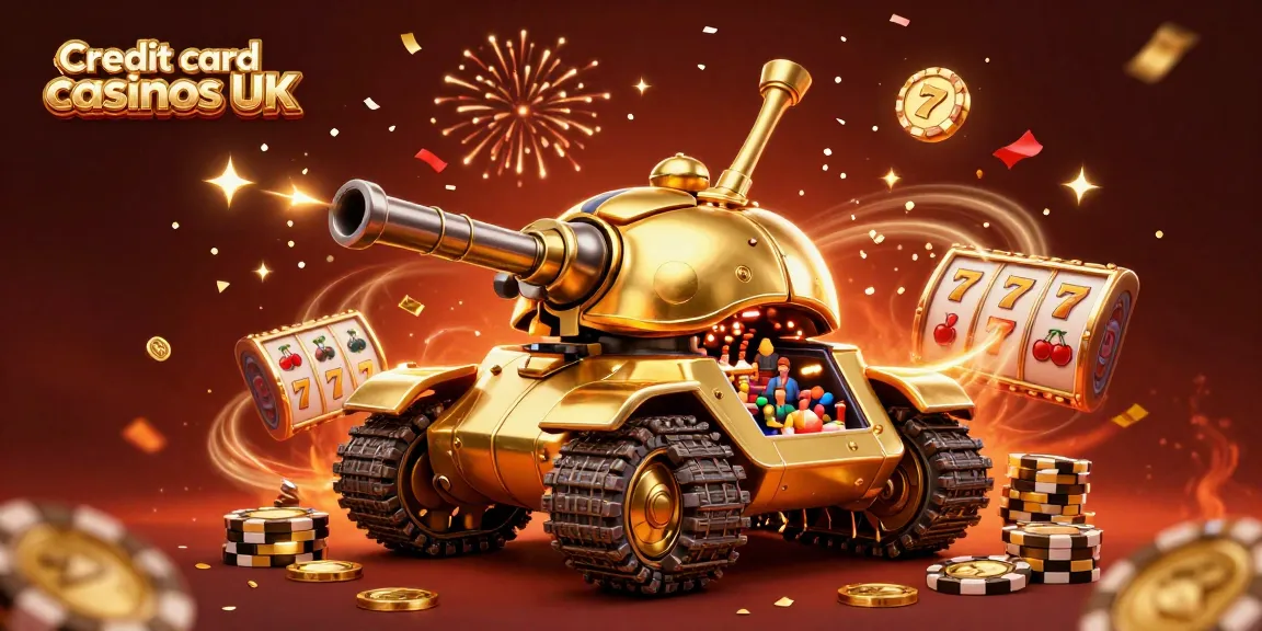 Experience thrilling gameplay at credit card casinos UK with engaging slot action surrounded by vibrant decorations.