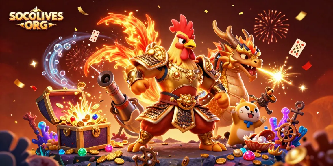 Engage with SOCOLIVES ORG for thrilling online gaming experiences in a vibrant 3D scene.