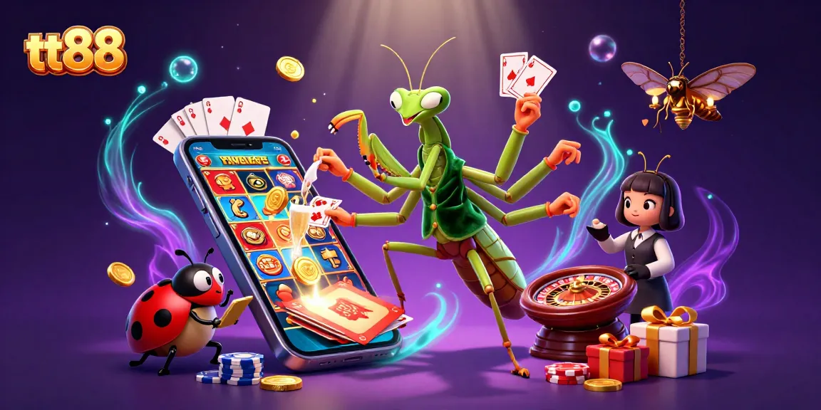 tt88 players enjoying vibrant online casino games with colorful slot games and dynamic characters