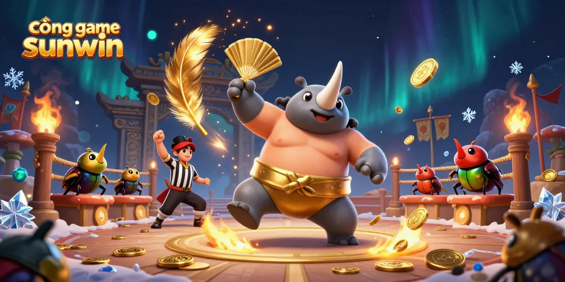 Experience excitement with cổng game sunwin in a dynamic casino scene showcasing animated characters and vibrant gaming elements.