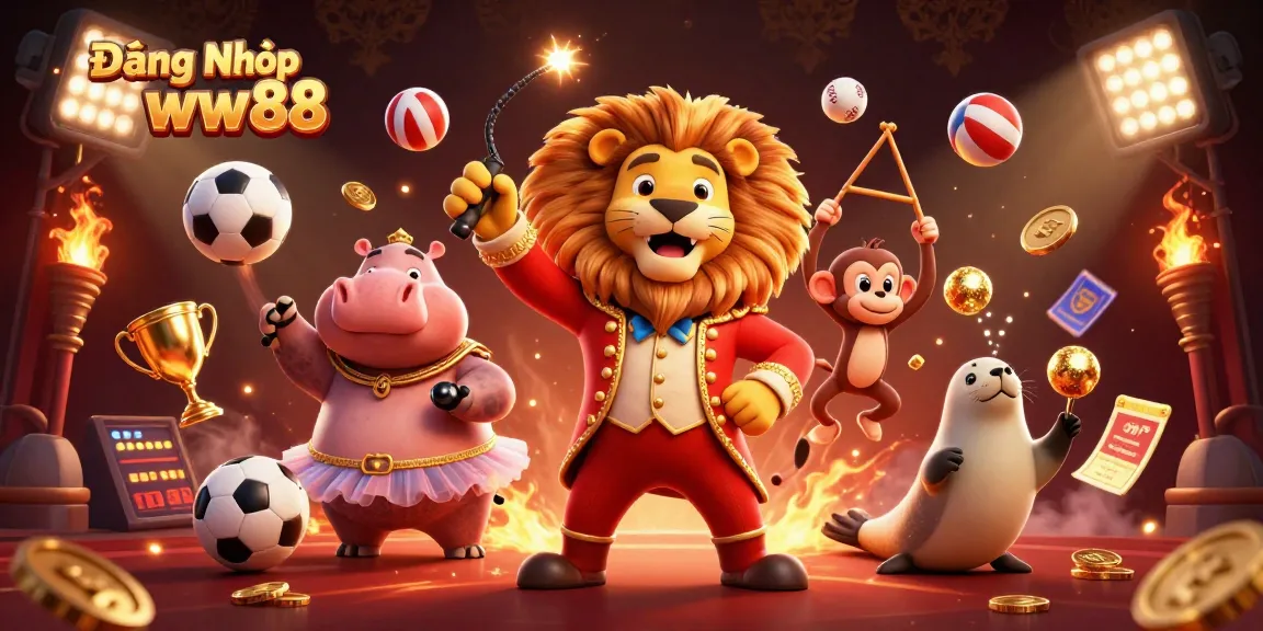 Engage in Đăng Nhập ww88 with this dynamic 3D casino scene filled with vibrant characters and exciting elements.