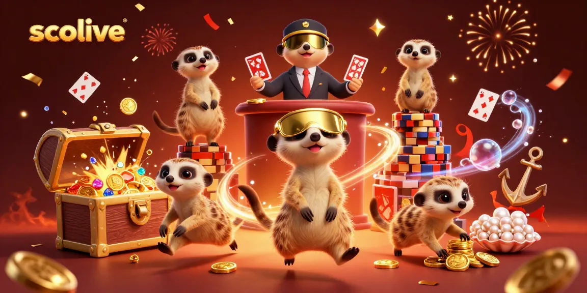 Experience thrilling gameplay with Socolive's live casino through dynamic meerkats running a vibrant gaming floor.